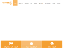Tablet Screenshot of newlifeindia.com